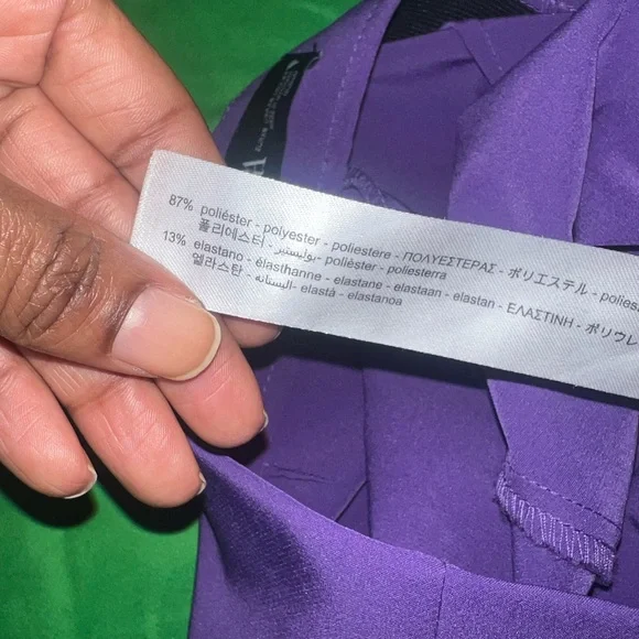 Zara Purple Straight Leg/ Minimal Flare Women's Pants with side Zipper size XS - Picture 4 of 6